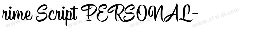 rime Script PERSONAL字体转换